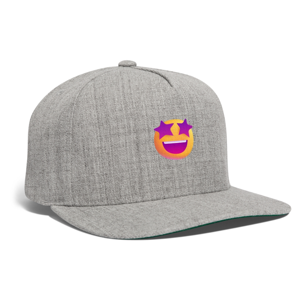🤩 Star-Struck (Microsoft Fluent) Snapback Baseball Cap - heather gray