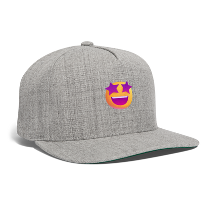 🤩 Star-Struck (Microsoft Fluent) Snapback Baseball Cap - heather gray