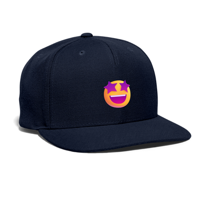 🤩 Star-Struck (Microsoft Fluent) Snapback Baseball Cap - navy