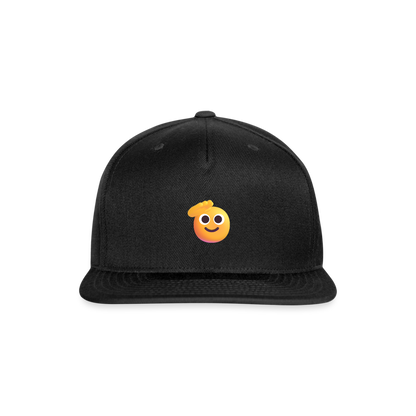 🫡 Saluting Face (Microsoft Fluent) Snapback Baseball Cap - black