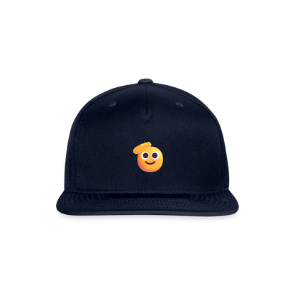 🫡 Saluting Face (Microsoft Fluent) Snapback Baseball Cap - navy