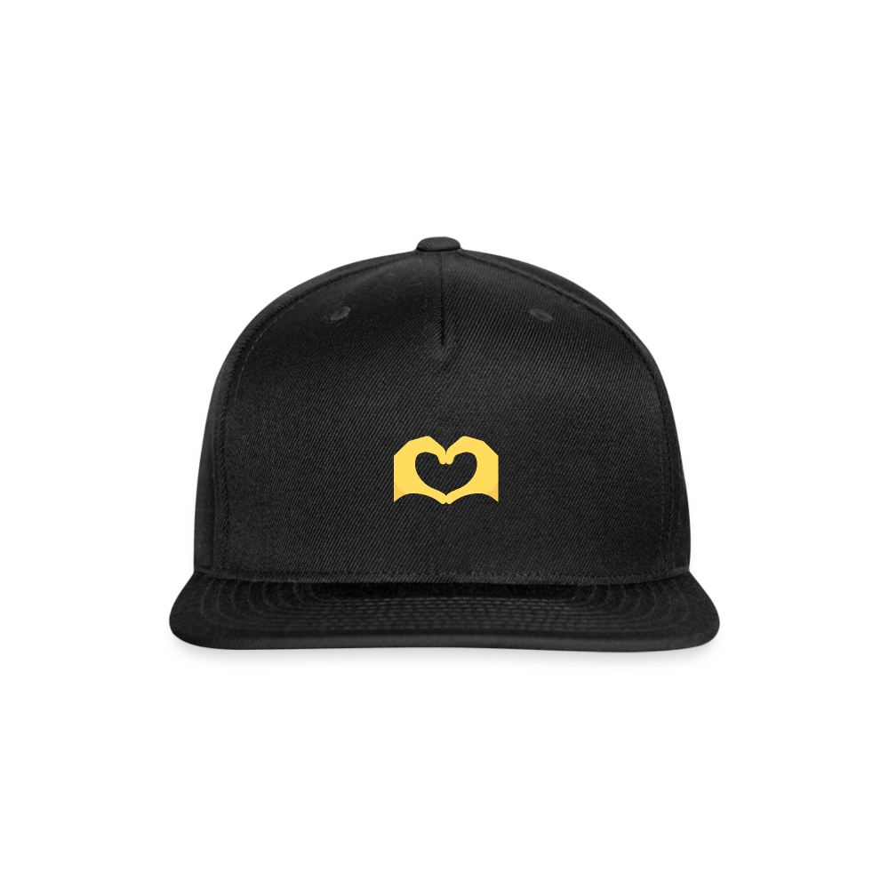 🫶 Heart Hands (Twemoji) Snapback Baseball Cap - black