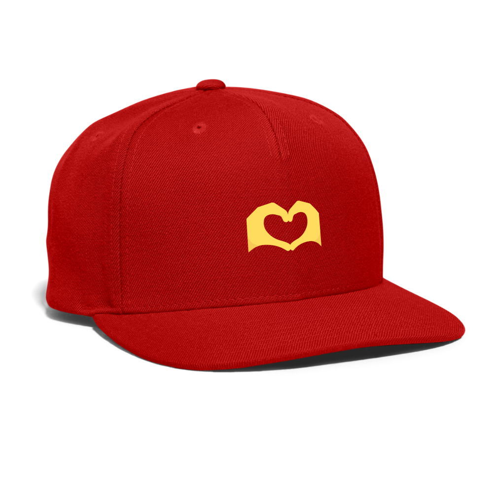 🫶 Heart Hands (Twemoji) Snapback Baseball Cap - red