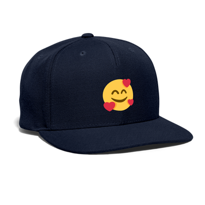 🥰 Smiling Face with Hearts (Twemoji) Snapback Baseball Cap - navy