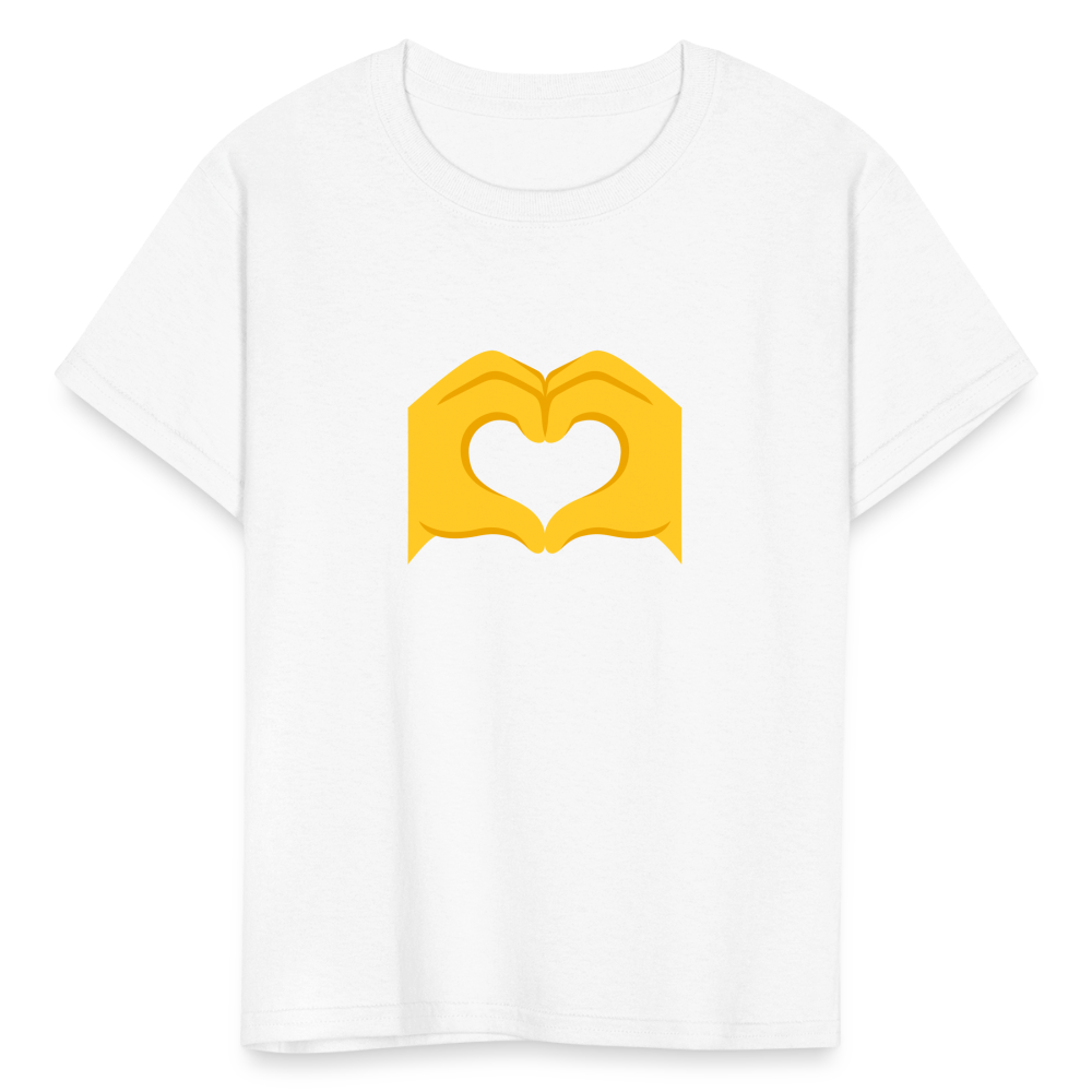 🫶 Heart Hands (Google Noto Color Emoji) Kids' T-Shirt - white
