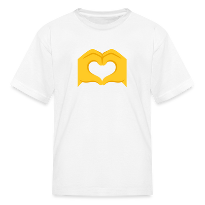 🫶 Heart Hands (Google Noto Color Emoji) Kids' T-Shirt - white