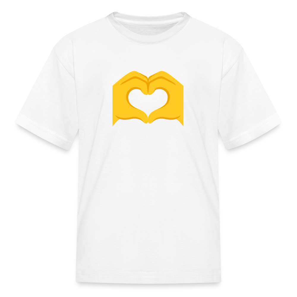 🫶 Heart Hands (Google Noto Color Emoji) Kids' T-Shirt - white