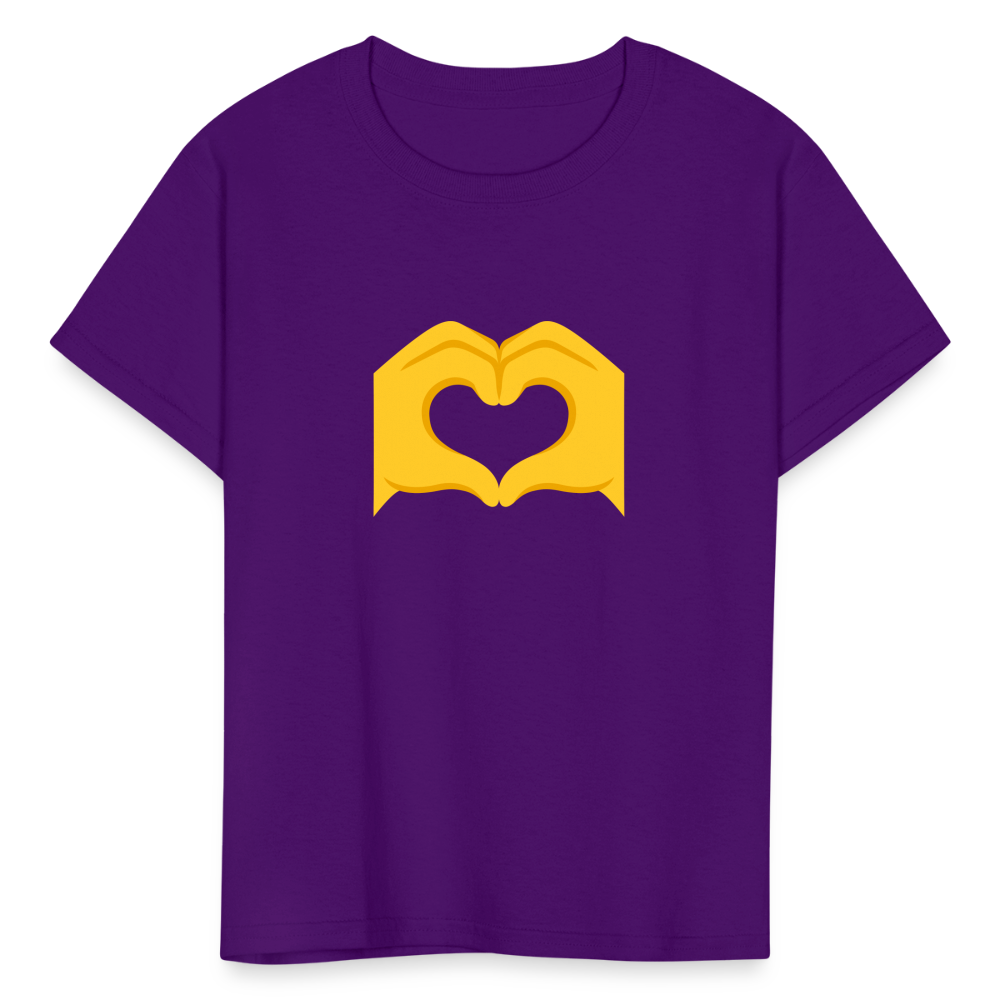 🫶 Heart Hands (Google Noto Color Emoji) Kids' T-Shirt - purple