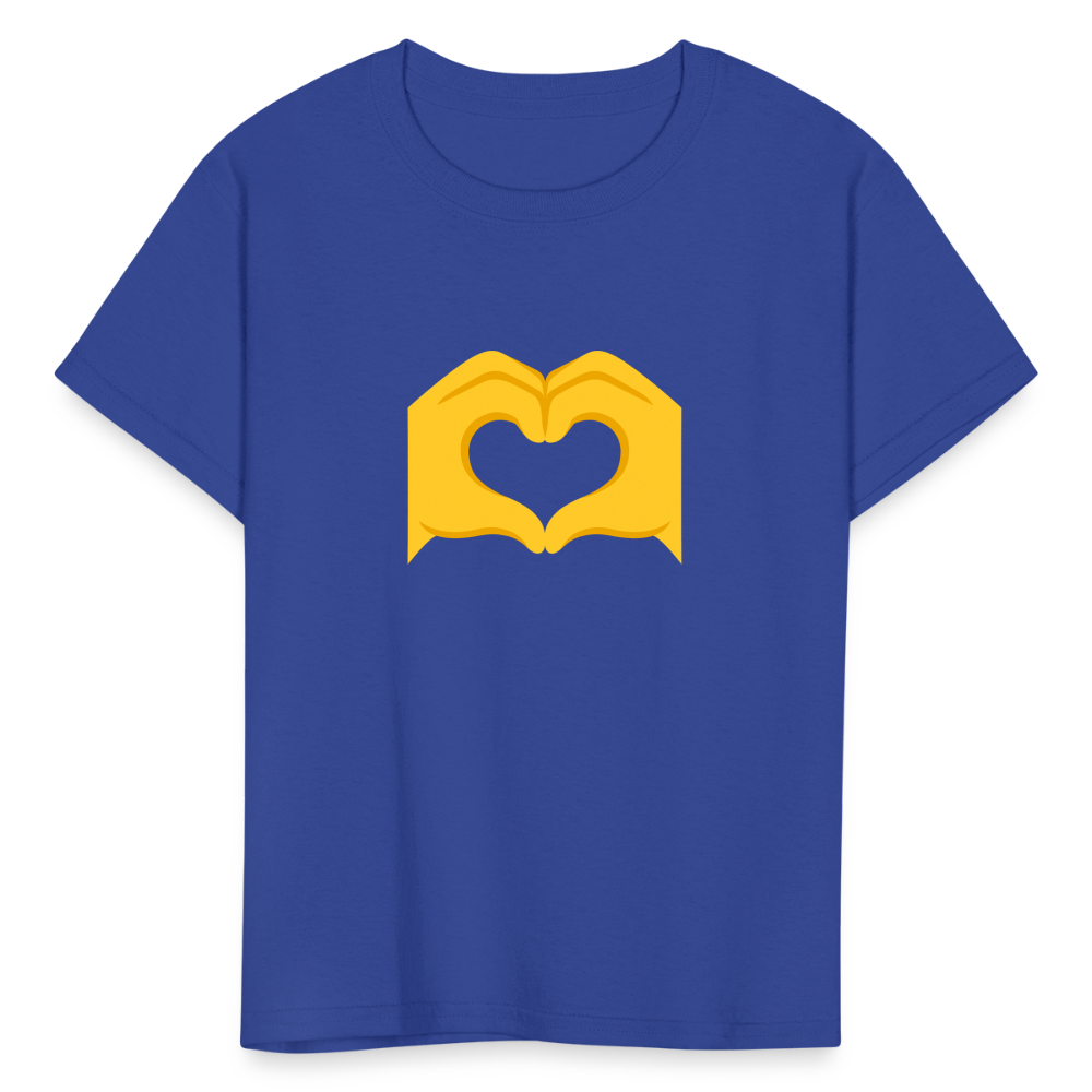 🫶 Heart Hands (Google Noto Color Emoji) Kids' T-Shirt - royal blue