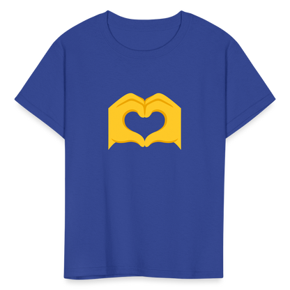 🫶 Heart Hands (Google Noto Color Emoji) Kids' T-Shirt - royal blue