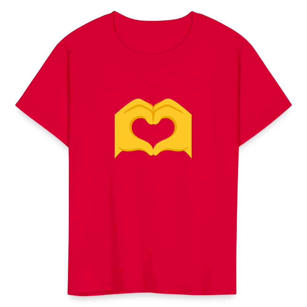 🫶 Heart Hands (Google Noto Color Emoji) Kids' T-Shirt - red