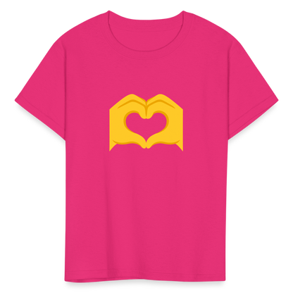 🫶 Heart Hands (Google Noto Color Emoji) Kids' T-Shirt - fuchsia