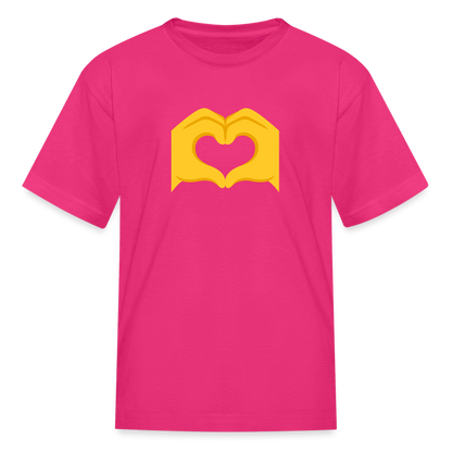 🫶 Heart Hands (Google Noto Color Emoji) Kids' T-Shirt - fuchsia