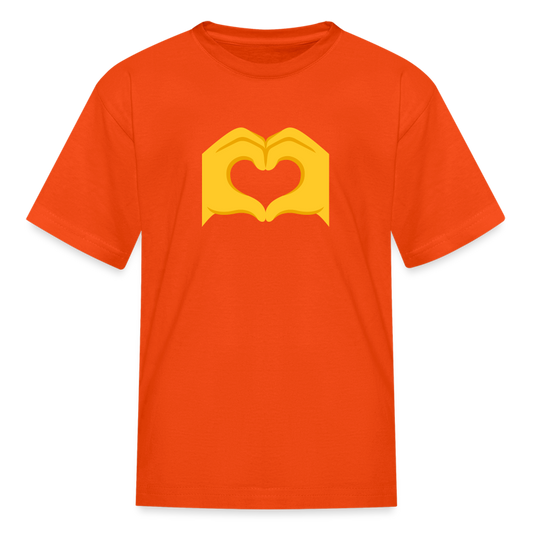 🫶 Heart Hands (Google Noto Color Emoji) Kids' T-Shirt - orange