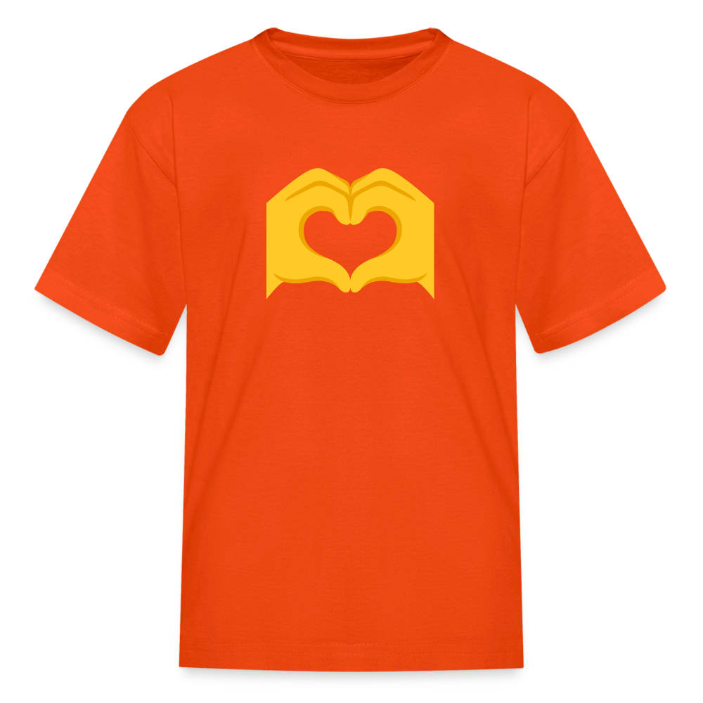 🫶 Heart Hands (Google Noto Color Emoji) Kids' T-Shirt - orange