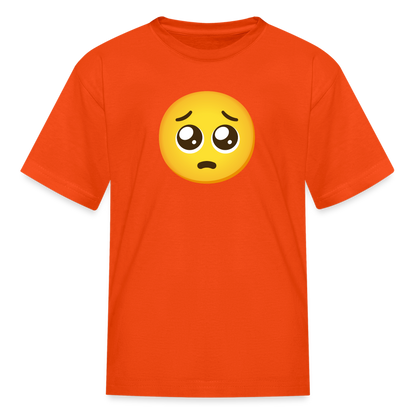 🥺 Pleading Face (Google Noto Color Emoji) Kids' T-Shirt - orange