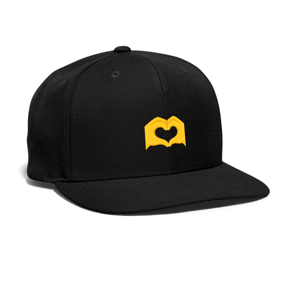 🫶 Heart Hands (Google Noto Color Emoji) Snapback Baseball Cap - black