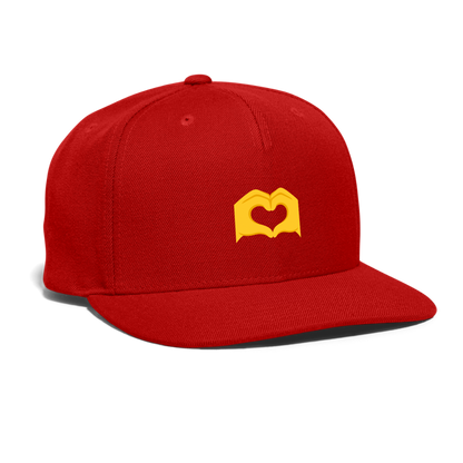 🫶 Heart Hands (Google Noto Color Emoji) Snapback Baseball Cap - red
