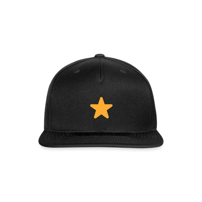 ⭐ Star (Twemoji) Snapback Baseball Cap - black