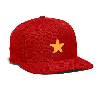 ⭐ Star (Twemoji) Snapback Baseball Cap - red