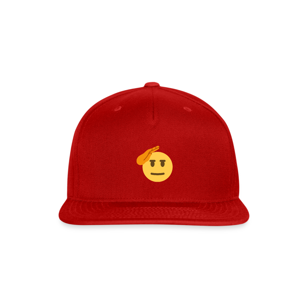 🫡 Saluting Face (Twemoji) Snapback Baseball Cap - red