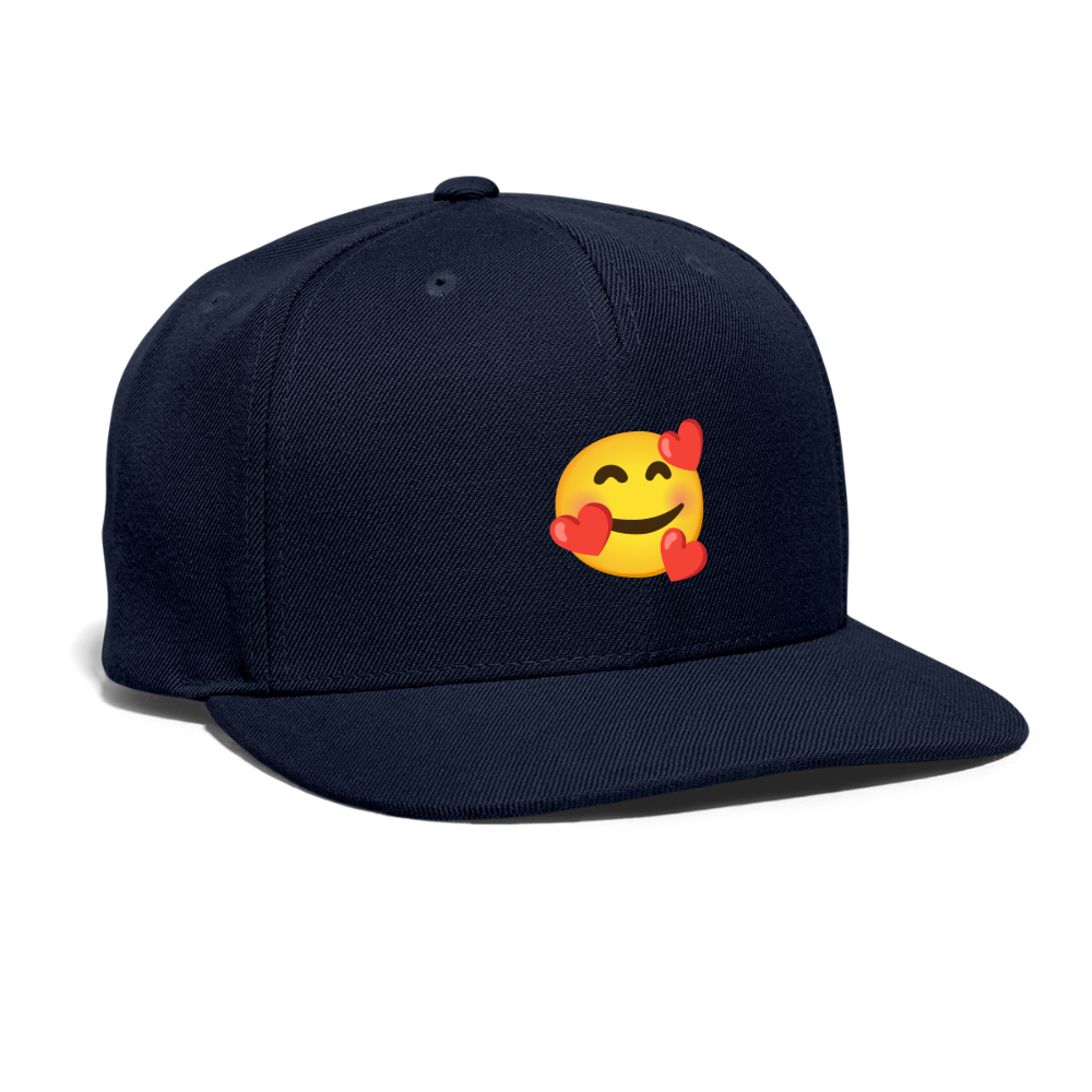 🥰 Smiling Face with Hearts (Google Noto Color Emoji) Snapback Baseball Cap - navy