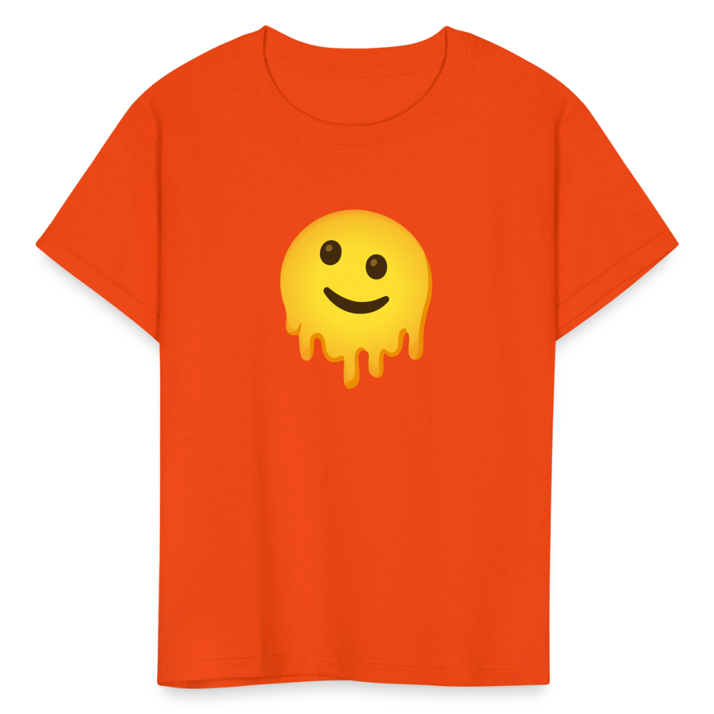 🫠 Melting Face (Google Noto Color Emoji) Kids' T-Shirt - orange