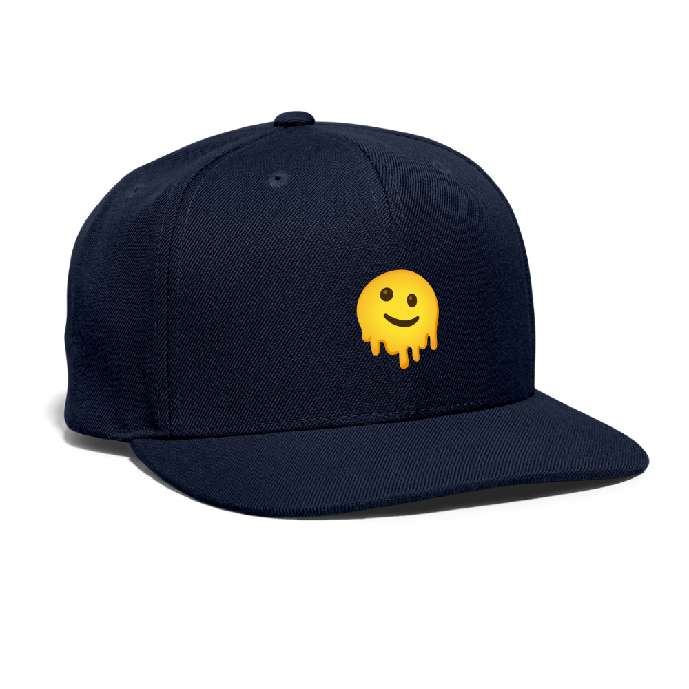 🫠 Melting Face (Google Noto Color Emoji) Snapback Baseball Cap - navy