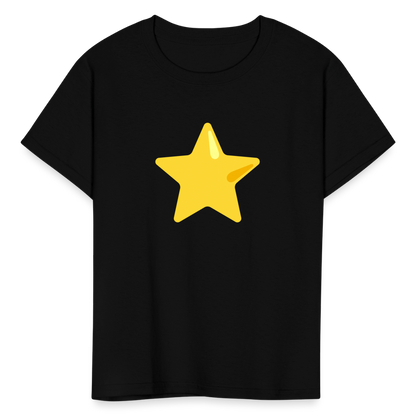 ⭐ Star (Google Noto Color Emoji) Kids' T-Shirt - black