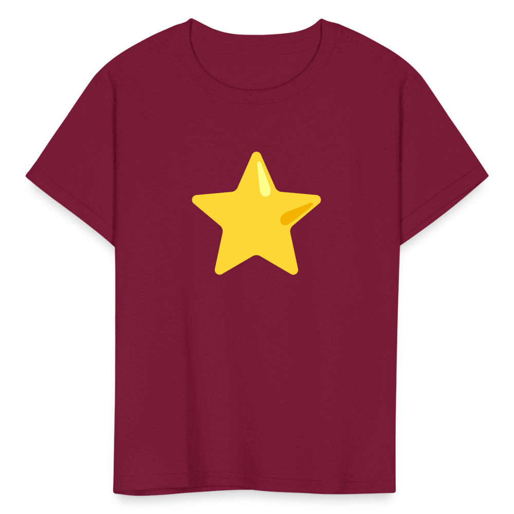 ⭐ Star (Google Noto Color Emoji) Kids' T-Shirt - burgundy