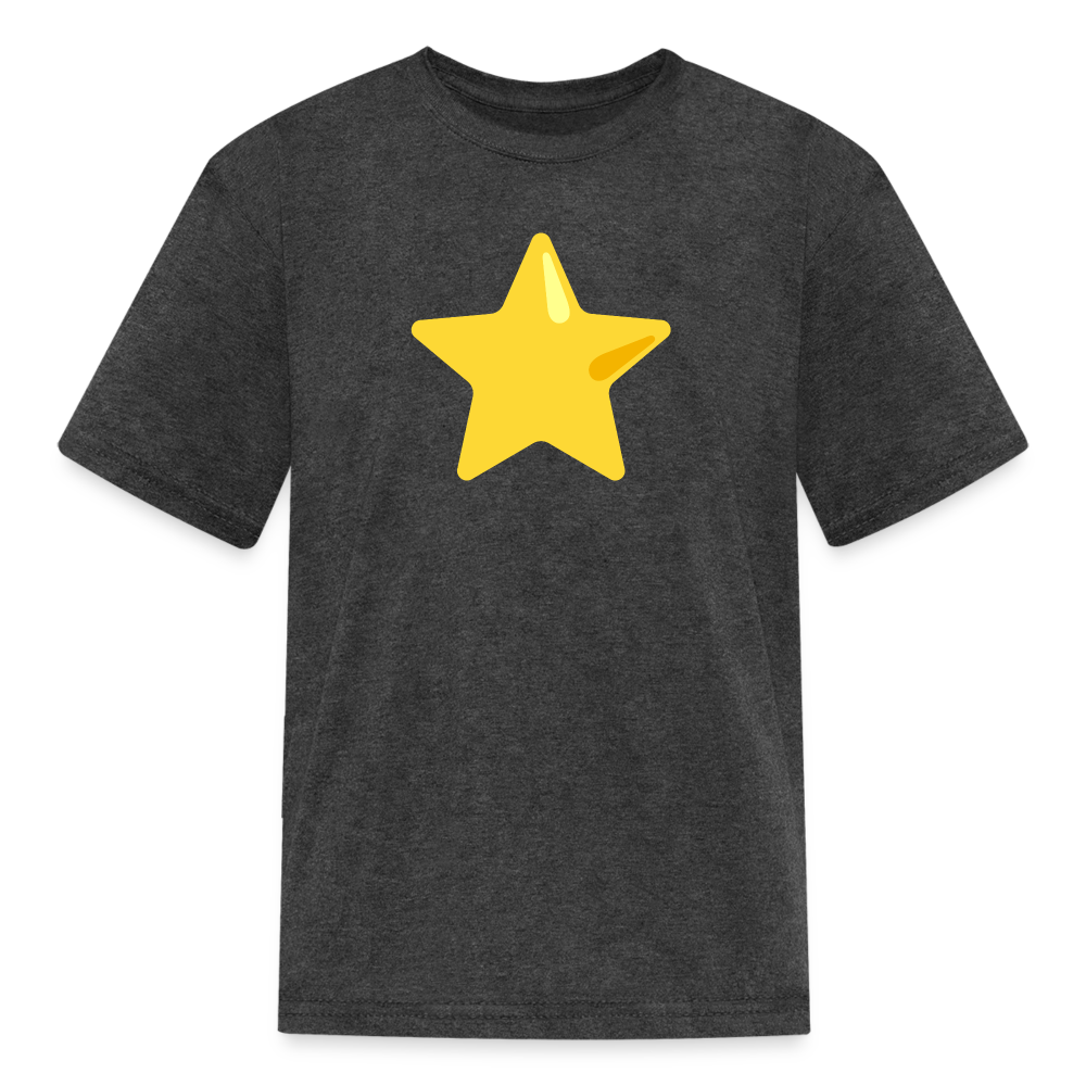 ⭐ Star (Google Noto Color Emoji) Kids' T-Shirt - heather black