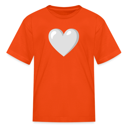 🤍 White Heart (Google Noto Color Emoji) Kids' T-Shirt - orange