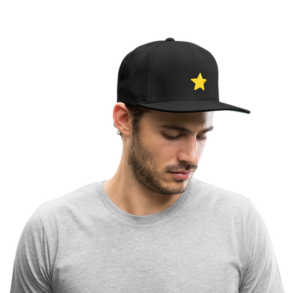 ⭐ Star (Google Noto Color Emoji) Snapback Baseball Cap - black