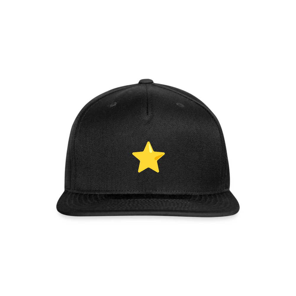 ⭐ Star (Google Noto Color Emoji) Snapback Baseball Cap - black