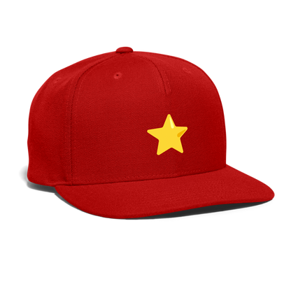 ⭐ Star (Google Noto Color Emoji) Snapback Baseball Cap - red