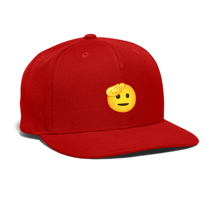🫡 Saluting Face (Google Noto Color Emoji) Snapback Baseball Cap - red