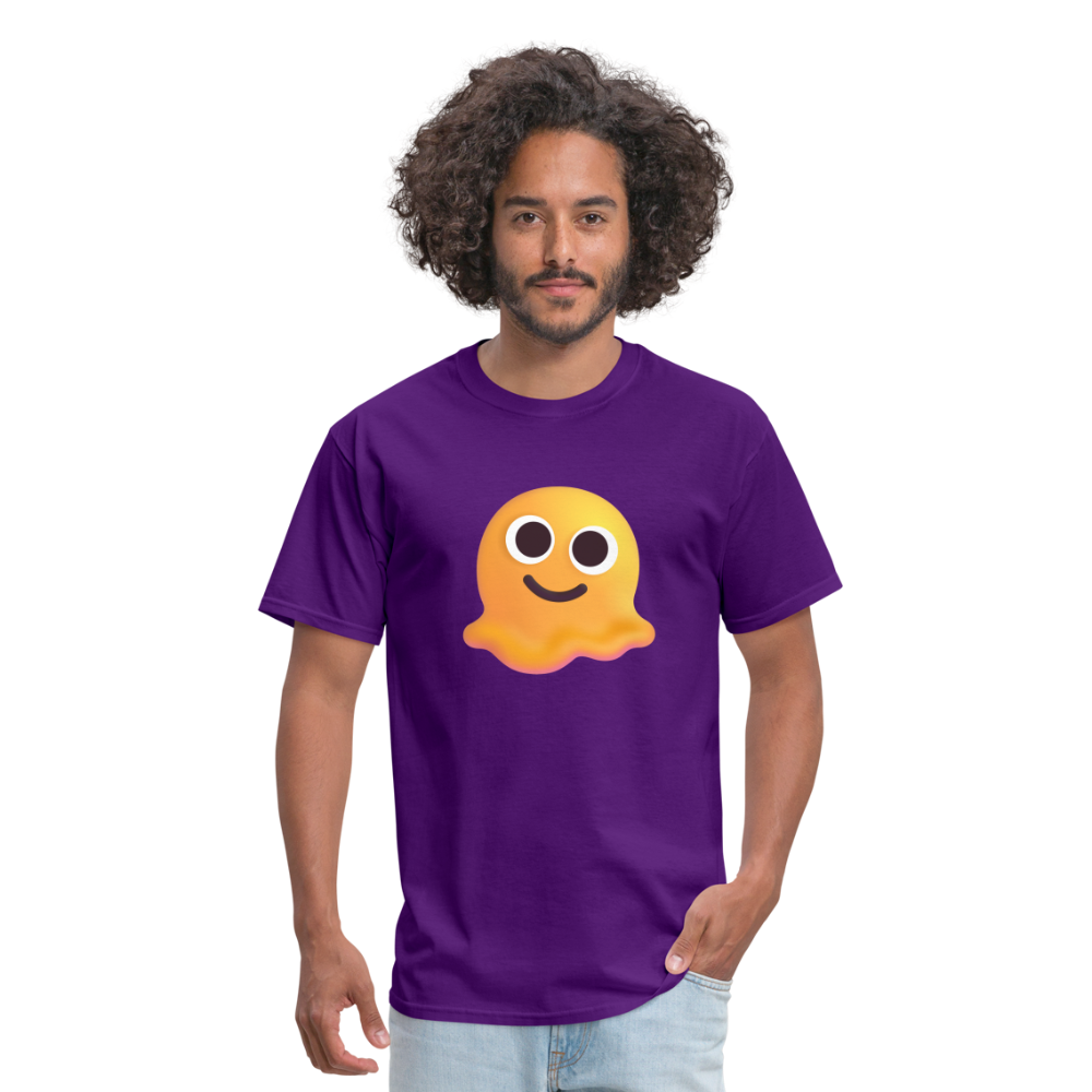 🫠 Melting Face (Microsoft Fluent) Unisex Classic T-Shirt - purple