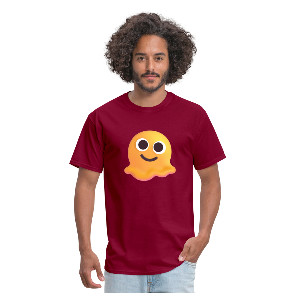 🫠 Melting Face (Microsoft Fluent) Unisex Classic T-Shirt - burgundy
