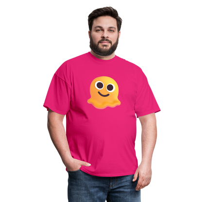 🫠 Melting Face (Microsoft Fluent) Unisex Classic T-Shirt - fuchsia