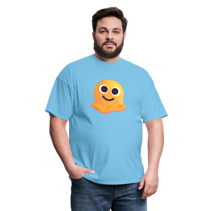 🫠 Melting Face (Microsoft Fluent) Unisex Classic T-Shirt - aquatic blue