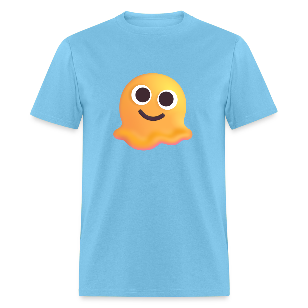🫠 Melting Face (Microsoft Fluent) Unisex Classic T-Shirt - aquatic blue