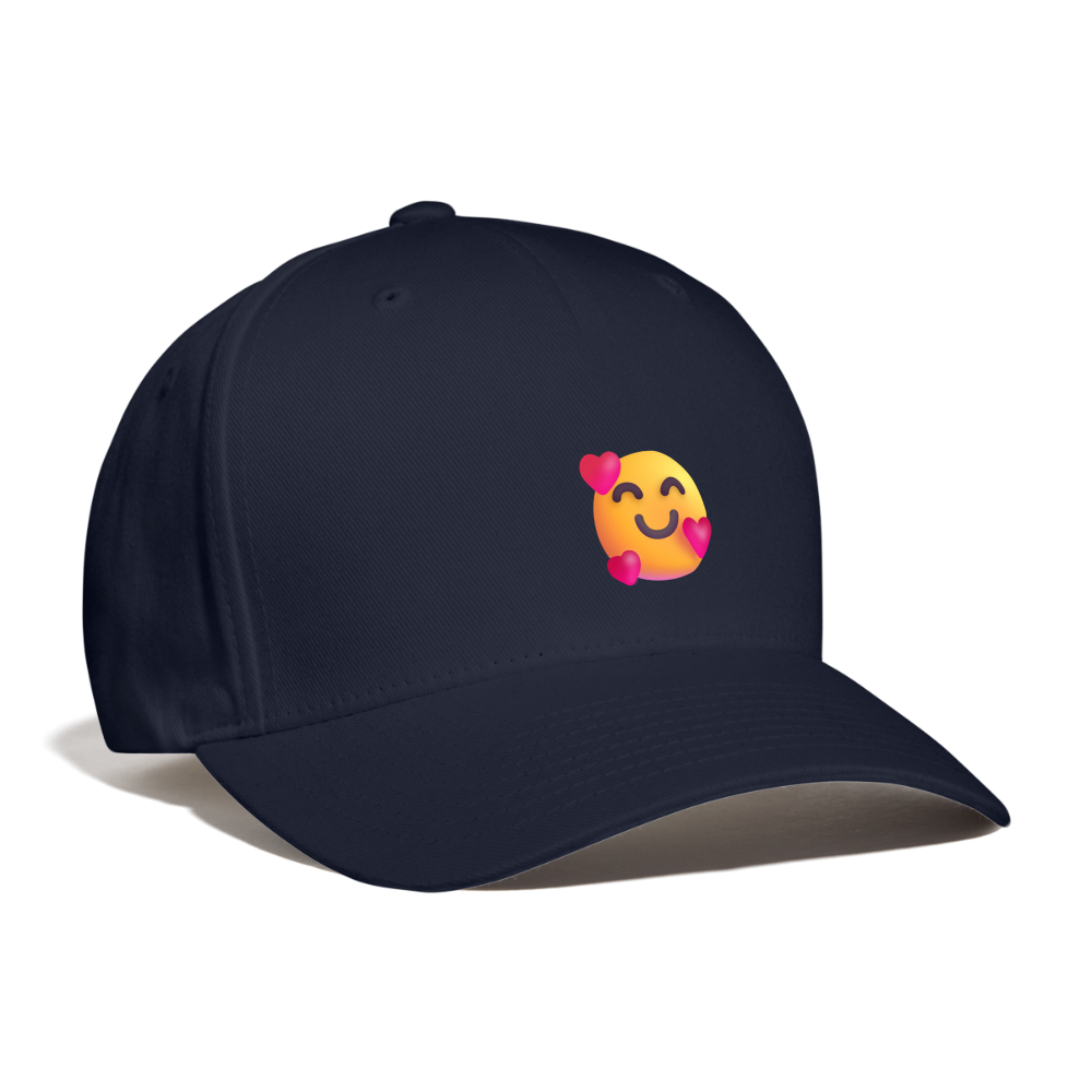 🥰 Smiling Face with Hearts (Microsoft Fluent) Baseball Cap - navy