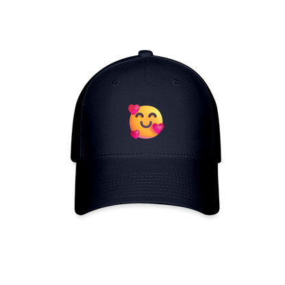 🥰 Smiling Face with Hearts (Microsoft Fluent) Baseball Cap - navy