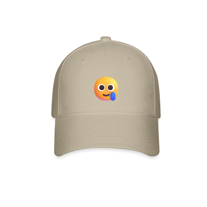 🥲 Smiling Face with Tear (Microsoft Fluent) Baseball Cap - khaki