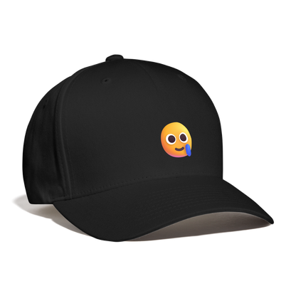 🥲 Smiling Face with Tear (Microsoft Fluent) Baseball Cap - black