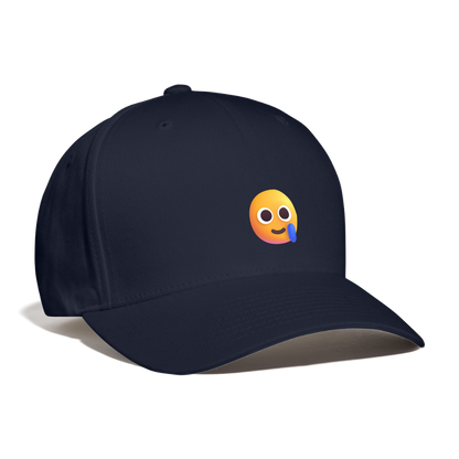 🥲 Smiling Face with Tear (Microsoft Fluent) Baseball Cap - navy