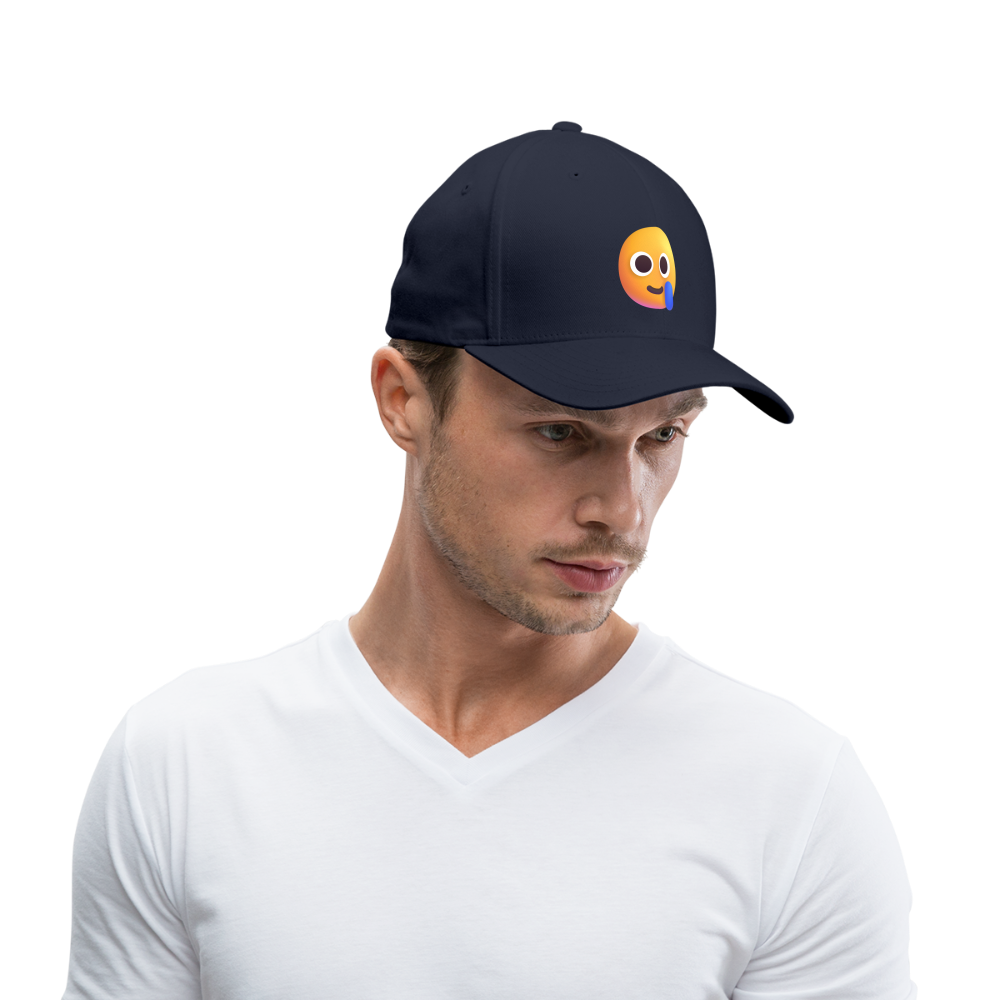 🥲 Smiling Face with Tear (Microsoft Fluent) Baseball Cap - navy