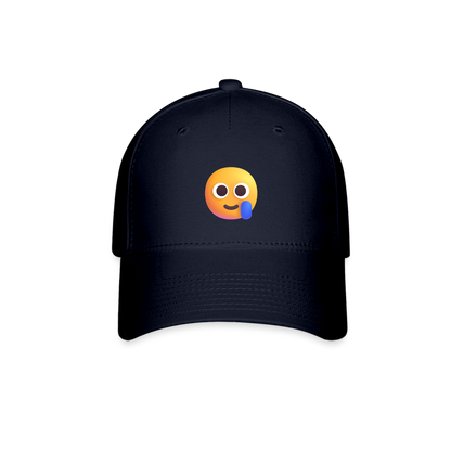 🥲 Smiling Face with Tear (Microsoft Fluent) Baseball Cap - navy