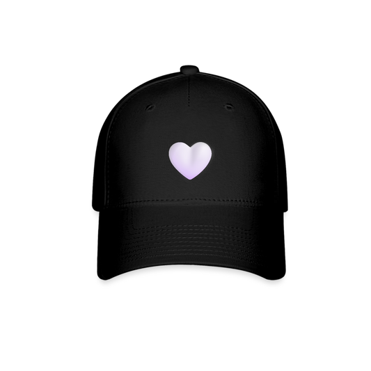 🤍 White Heart (Microsoft Fluent) Baseball Cap - black