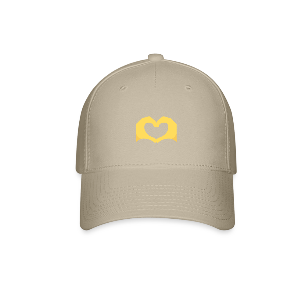 🫶 Heart Hands (Twemoji) Baseball Cap - khaki